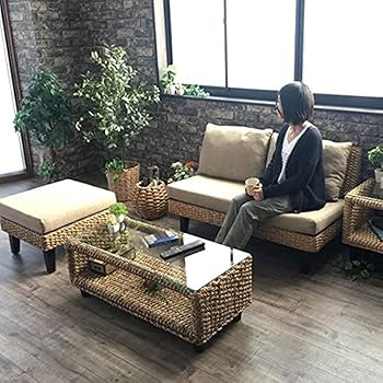 Amazon.co.jp: ローテーブル ウォーターヒヤシンス アジアン